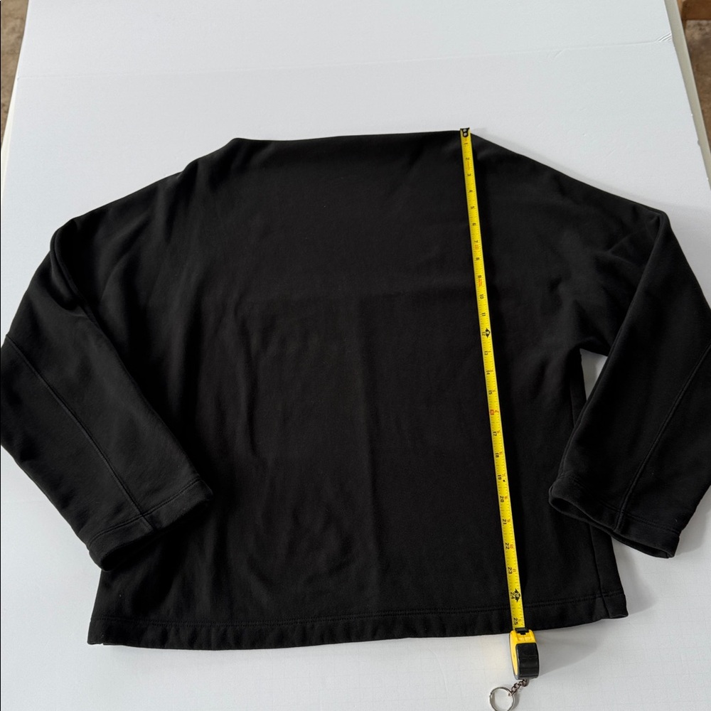 MM Lafleur Kristin boatneck French Terry pullover/sweatshirt in black, size M - Picture 5 of 8